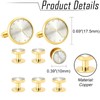 Bulckrew 4 Pairs of Men's Cufflinks Round Clock Design Classic