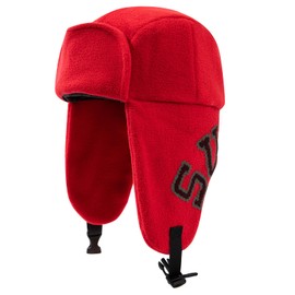 Clakllie Winter Trapper Hat for Women Men Warm Hunting Trooper Cap Ushanka Aviator Russian Hats Outdoor Pilot Ski Hat,PL2402-Red