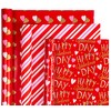 WRAPAHOLIC Valentine's Day Wrapping Paper Roll - 3 Rolls -