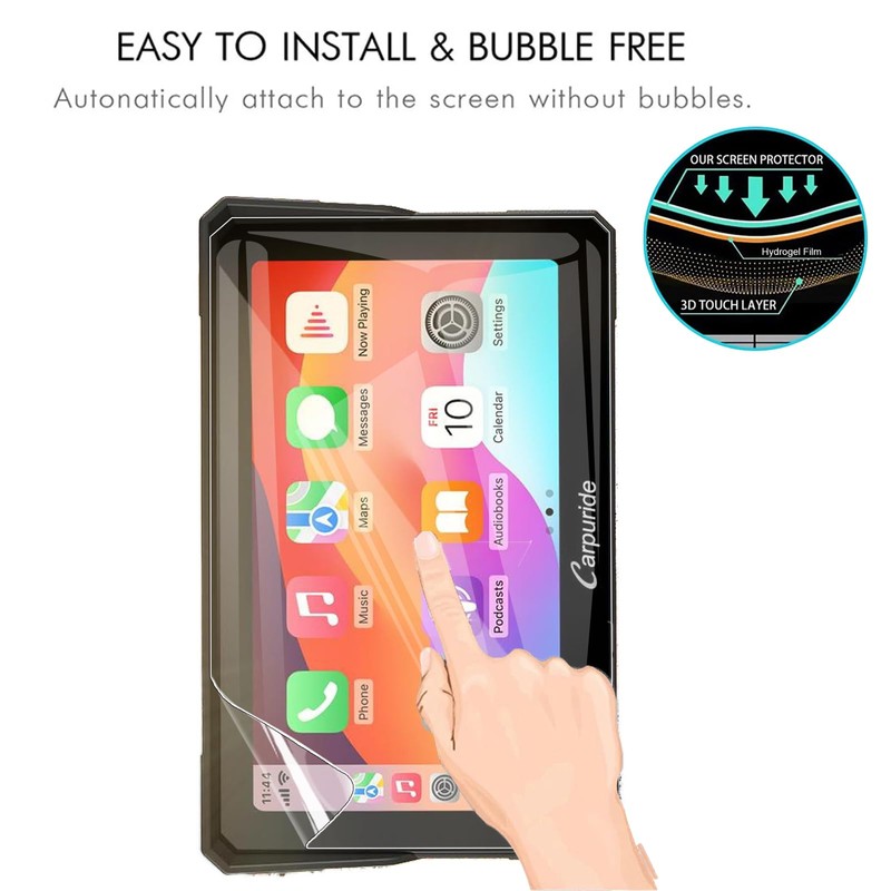 GEJEFA Screen Protector for Carpuride W702 Pro/Carpuride W702, 2 Pack
