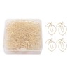 Pack of 100 Paper Clips, Cute Lemon Design Golden Bookmark