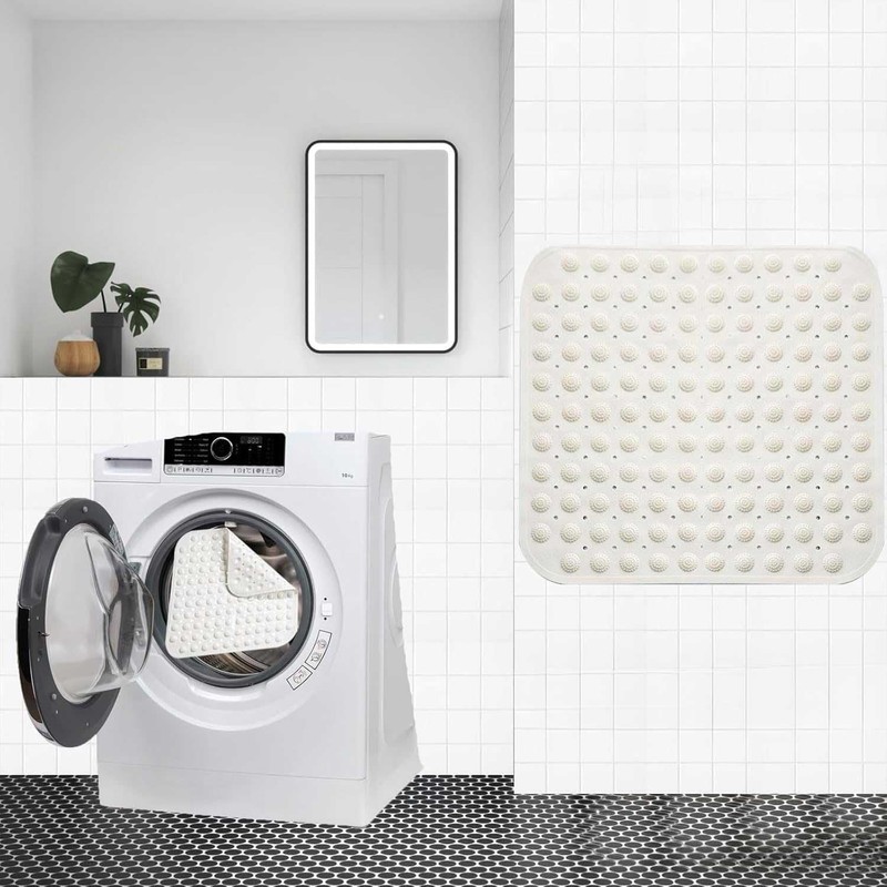 Shower Mat, Non-Slip Square Bath Mat, 48 x 48 cm,
