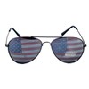 Goson American Flag Mirror Aviator Novelty Decorative Sunglasses (Black)