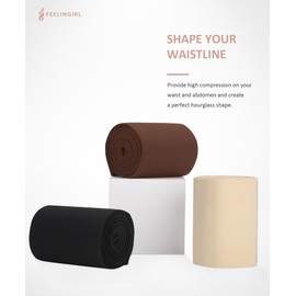 FeelinGirl Waist Trainer for Women Bandage Wrap Sauna Belt Long Torso Tummy Wraps Belly Body Shaper Waist Trimmer Belt