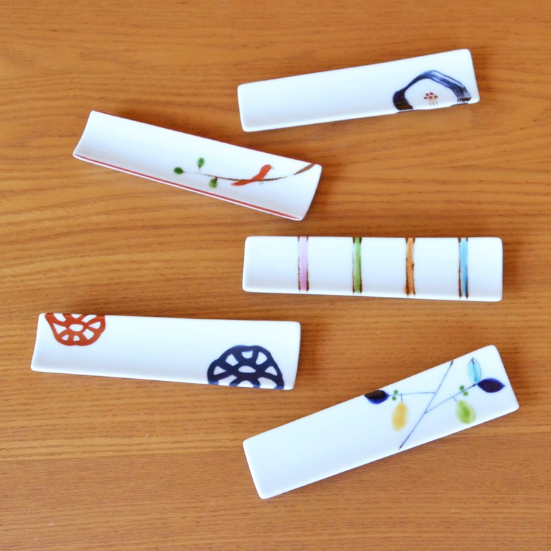 Spoon Rest, Fork Rest, Chopsticks Rest, Set of 5, Pottery,
