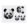 4 x 'Panda' Temporary Tattoos - Water Resistant, Skin-Safe, Non-Toxic