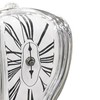 Tnfeeon Reloj Derretido, Divertido Reloj Derretido Preciso para Escritorio (Plata)