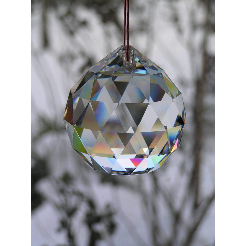 Petrichor Clear Crystal Hanging Ball Feng Shui Prism Sun Catcher