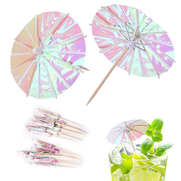 50Pcs Cocktail Umbrellas,Cocktail Umbrellas for Drinks, Small Umbrella Signature Fruit Signature Umbrella Cocktail Decoration Umbrella is Suitable for Themed Party Drinks Decoration