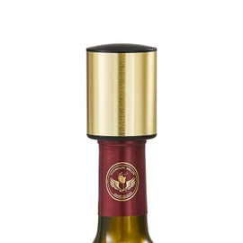 ELMWAY Wine Bottle Stoppers,Real Vacuum Wine Stoppers,Reusable Wine Preserver,Wine Corks Keep Fresh,Best Gifts for Wine Lovers for christmas gifts - Golden