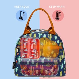 FlowFly Insulated Lunch Cooler Bag - Tote Bag Organizer for Women/Men, Cactus