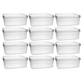 mikken Plastic Jar, Litre Plastic Container with Lid, BPA-Free, Food-Safe Incl. 1 Shovel, Plastic PP, Transparent