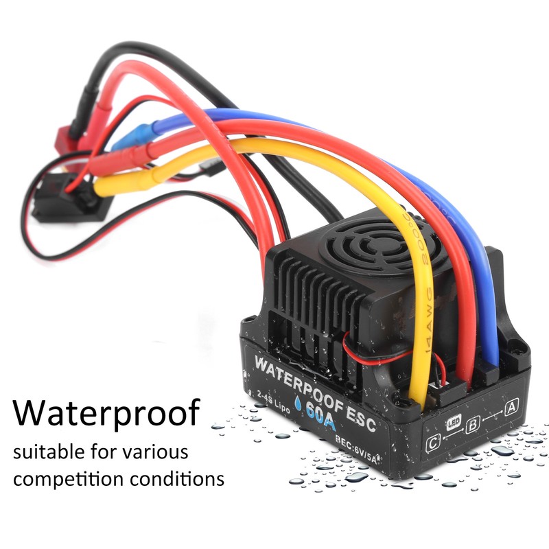 RC 60A Brushless Electronic Speed Controller ESC for 1/8 1/10