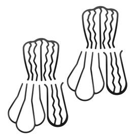 WOONEKY U Shape Hair Pins Metal Hair Combs 7 Teeth French Side Combs for Women Vintage Clip