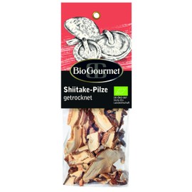 BioGourmet Shiitake Mushrooms Dried Organic, 20 g - Ideal for Risotto, Sauces & Soups - Vegan & Natural