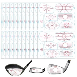 NHQZ 20 Stück Golf Impact Sticker,Golf Training Aufkleber,Golf Trainingshilfe,Golfzubehör,Wetterfestes Impact Tape für ganzjähriges Training um den Sweet Spot zu Treffen