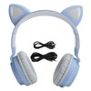 Cat Ear Headphone 3D LED Light Wireless Bluetooth 5.0 Foldable