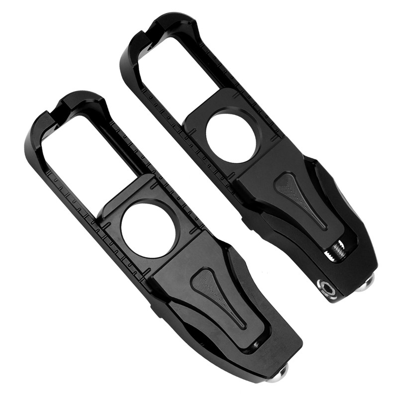 Pair Motorcycle Left Right Chain Adjusters Tensioners Replacement for Yamaha