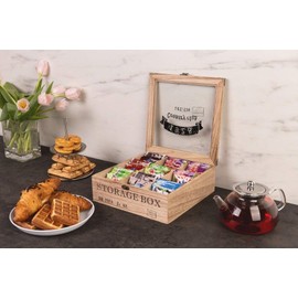 Luxe Houten Theedoos - Country Club (9 vakken)