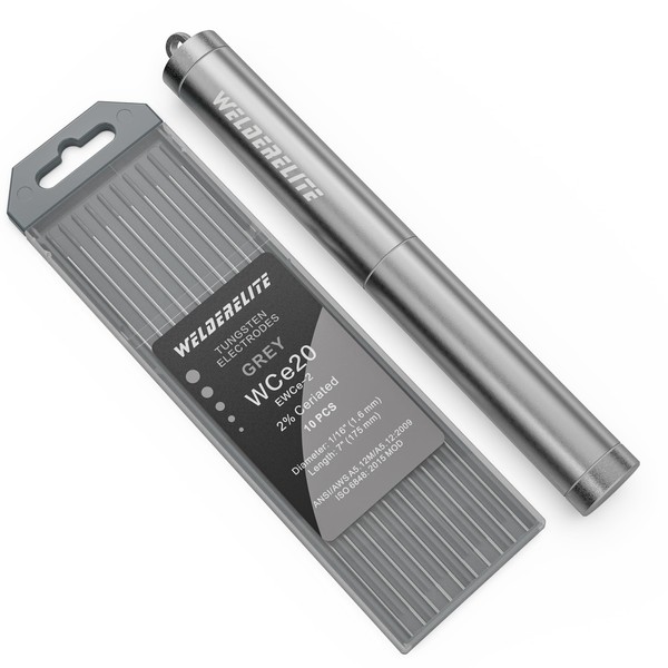 1/16" Gray Tungsten Electrode with Gray Tungsten Rod Storage Container