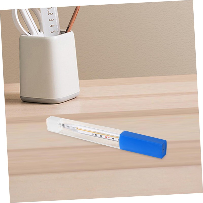 SAFIGLE 10pcs Plastic Thermometer Storage Tube Holder Empty Plastic Storage