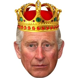 KING CHARLES 3rd third III PLASTIC COATED FACE MASK