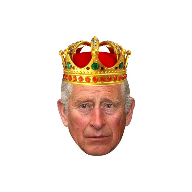KING CHARLES 3rd third III PLASTIC COATED FACE MASK