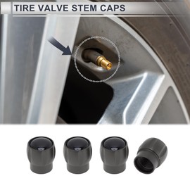 RATCHROLL 4 Pcs Tire Valve Stem Caps Stylish 8x14mm Tyre Valve Dust Covers Gray Aluminum Alloy