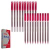 SAINO Softek Ballpoint Pens, PINK, Fine Point (0.7mm), Pack of
