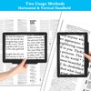 5X Full-Page Magnifying Glass for Reading, Black, Lightweight, 5.7" x