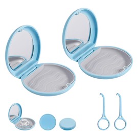 Pack of 2 Toothpicks Box Braces Container for Adult Braces Alignment Removal Tool Protect Your Braces and Dentures Ideal for Travel and