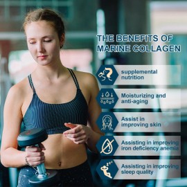 ZHPHK Marine Collagen 1300mg - Skin, Joint, Beauty & Anti-Aging Support Hydrolyzed