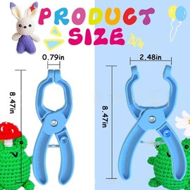 Safety Eye Tool for Crocheting,LIUHUIZEYU Auxiliary Tool for Attaching Safety Eyes for Crocheting,Safety Eyes Crochet Tools for 5-30mm Stuffed Animals Safety Eyes Doll Making Supplies (Blue 1pcs)