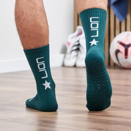 LION SPORTSWEAR Football Grip Socks For Men/Women/Kids - Variety Of Colours To Match Your Team Kit & Sleeve Socks (UK, Alpha, L, Forest Green)