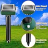 Mole Repellent Solar Powered, 4 Pack Waterproof Ultrasonic Stake Deterrent,