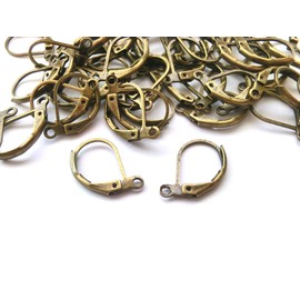 #S649 Leverback Earrings 16 mm Bronze with Metal Leverback Pack of 50