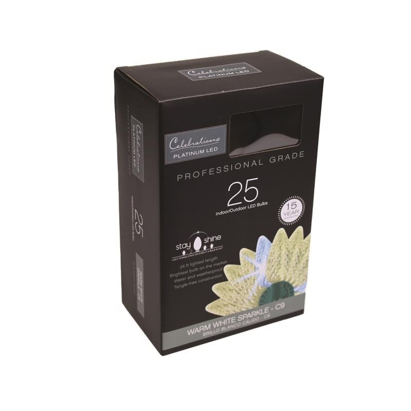 Celebrations LED LT STRNG WW C9 25CT