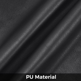 Zinkooat Marine Vinyl Upholstery - Faux Leather Sheets PU Material 1.2mm Thickness Soft and Elastic Apply to Outdoor Boat Automotive DIY Sell by Yard(Black 1Y)