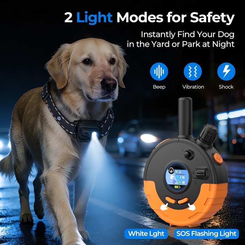 RPZ Dog Shock Collar 2 Dogs with Remote, 3300FT Dog