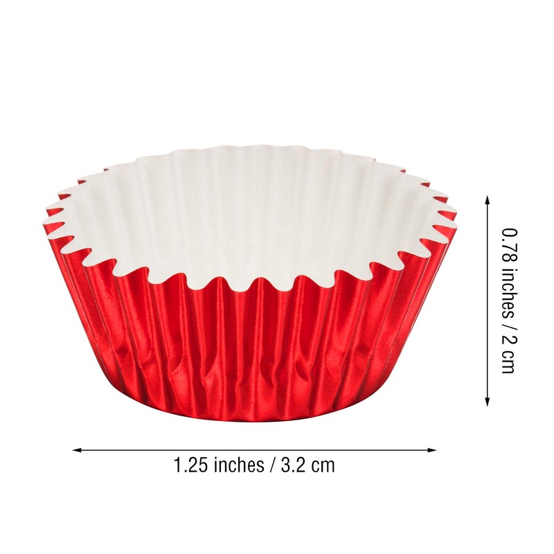 Sumind 400 Pieces Mini Foil Cupcake Liners Baking Cups, Metallic
