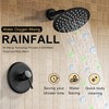 SaniteModar Black Shower Faucet Set 8 Inch Round Rainfall Shower