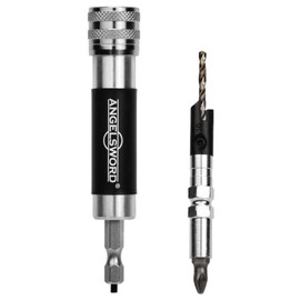ANGELSWORD #10 Countersink Drill with Flip Drive for Wood, Drill Flip Drive Complete Unit, Quick Change Bit