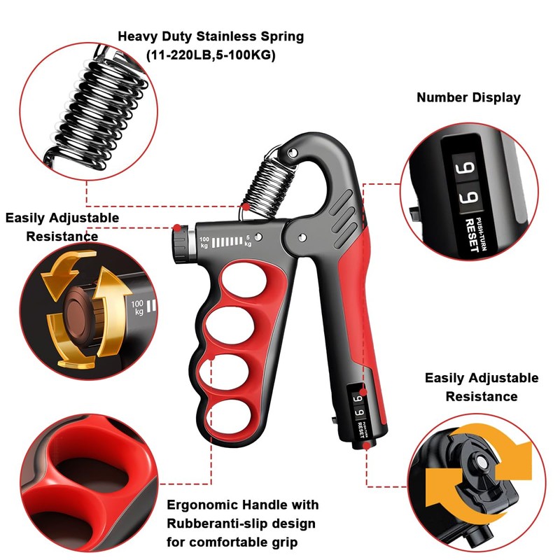 Ruayia Hand Trainer, Grip Strength Trainer for Fitness Strength Training,