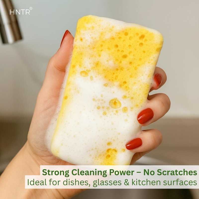 HNTR® 6 x Eco Sponges Washing Up | Eco Washing
