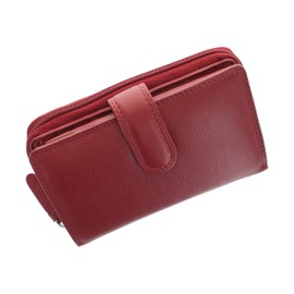 VISCONTI Heritage Collection Madame Leather Purse with Tab Closure RFID Blocking HT33 Red