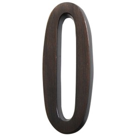 Distinctions by Hillman 843254 4-Inch Die Cast Self-Adhesive House Address Plaque, Aged Bronze, Number 0