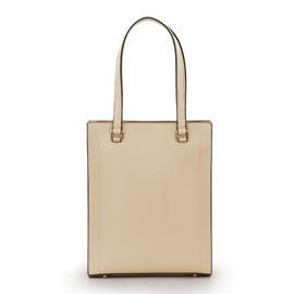 ANDSHIN Vertical Tote Bag - Lightweight A4 Large Capacity Women's Bag with Zipper, Commute Bag A0019, beige