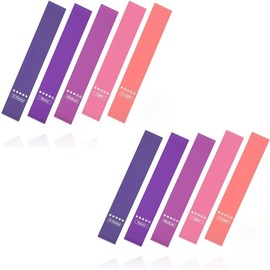 Resistance Bands, Exercise Workout Loop Bands for Legs Arms, 5 Set of Different Resistance Levels Elastic Bands for Women and Men for Yoga, Gym, Training (Pinks-2pack)