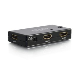 C2G 2-Port HDMI Selector Switch, Slim Design, 40349 Black