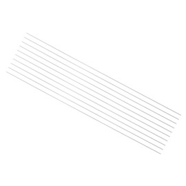 sourcing map 10pcs Round Steel Metal Rods, 0.5mm x 200mm High Speed Steel (HSS) Lathe Bar Stock Tool, for Shaft Gear Drill Lathes Boring Machine Turning Miniature DIY Craft
